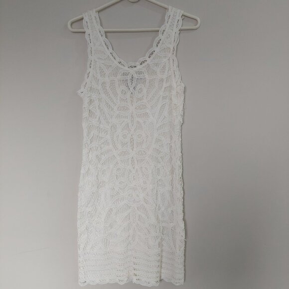 INC International Concepts 100% Cotton White Lace Sleeveless Dress, Size s - Picture 3 of 8